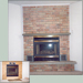 Gas fireplace - before brick added, after brick and mantel