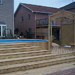 Pool deck with stairs